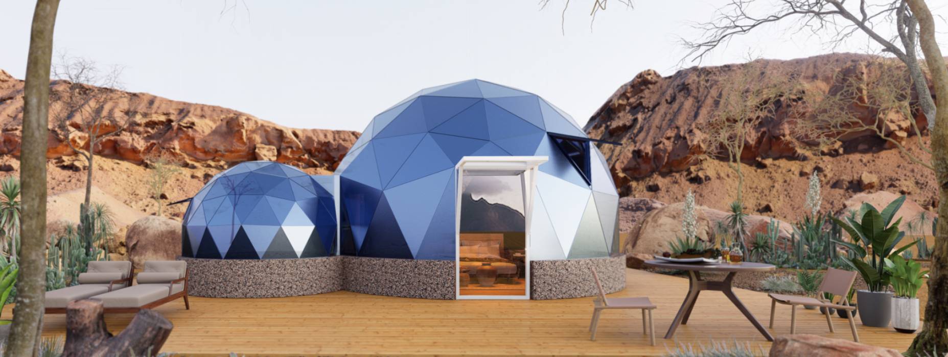 会泽县球形智能光伏玻璃星空房